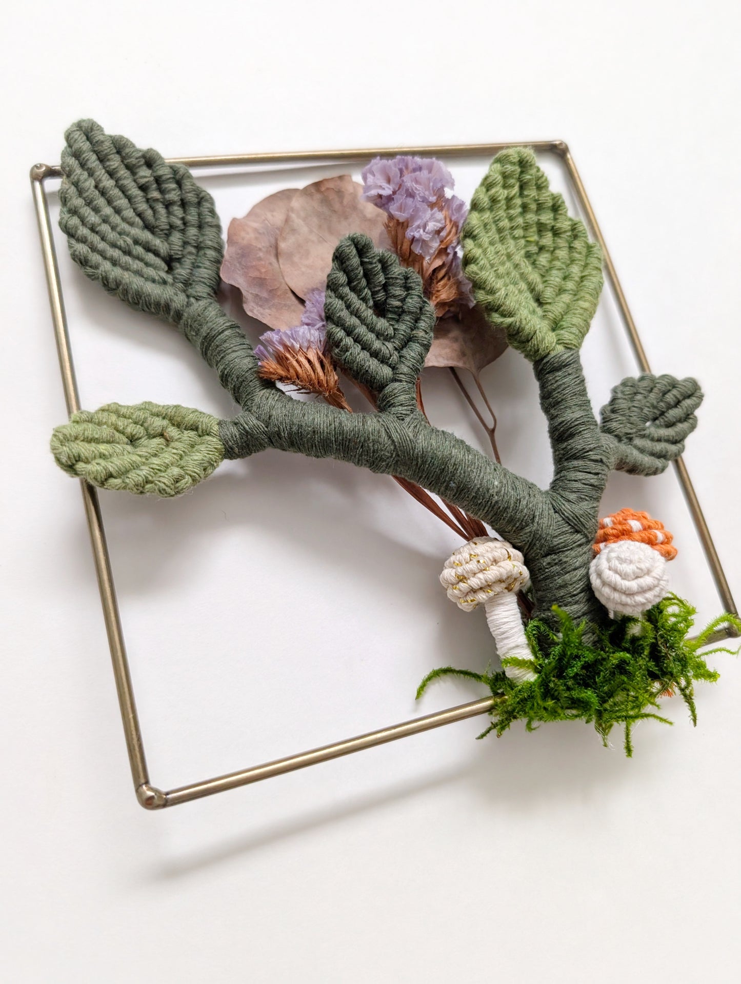 Mini Leafy Frames - Mushrooms & Dried Florals - Option 5