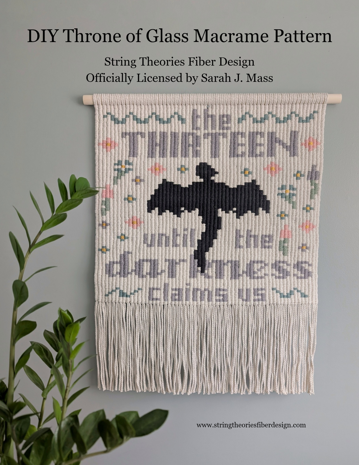 Officially Licensed - Sarah J Maas Throne of Glass Manon & Abraxos Tapestry Wall Hanging DIY Pattern