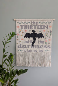 Officially Licensed - Sarah J Maas Throne of Glass Manon & Abraxos Tapestry Wall Hanging DIY Pattern