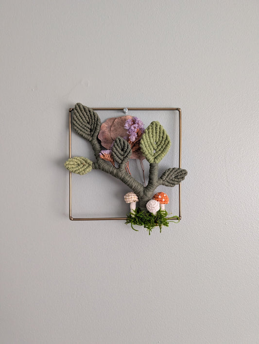 Mini Leafy Frames - Mushrooms & Dried Florals - Option 5