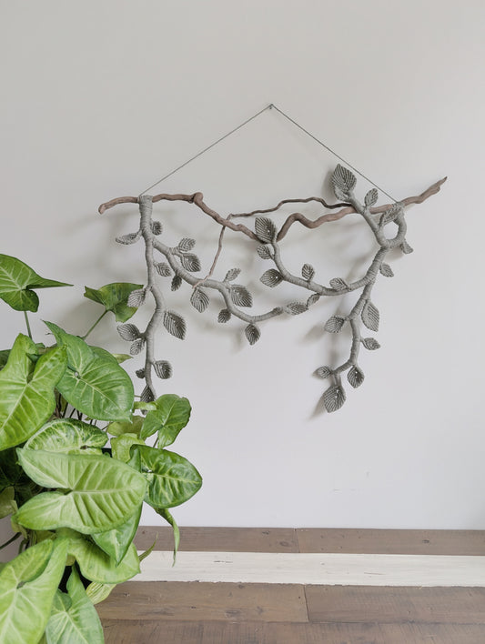Sage Green Leaf & Vines Wall Tapestry