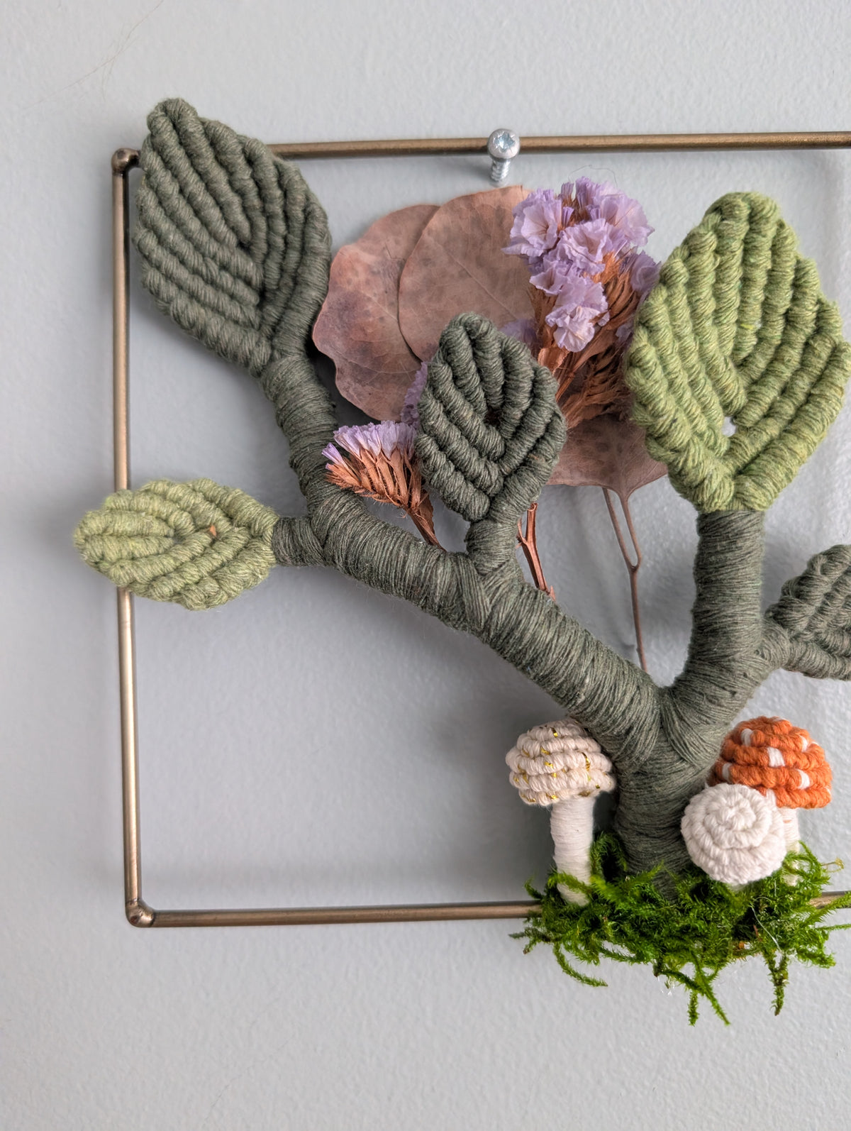 Mini Leafy Frames - Mushrooms & Dried Florals - Option 5