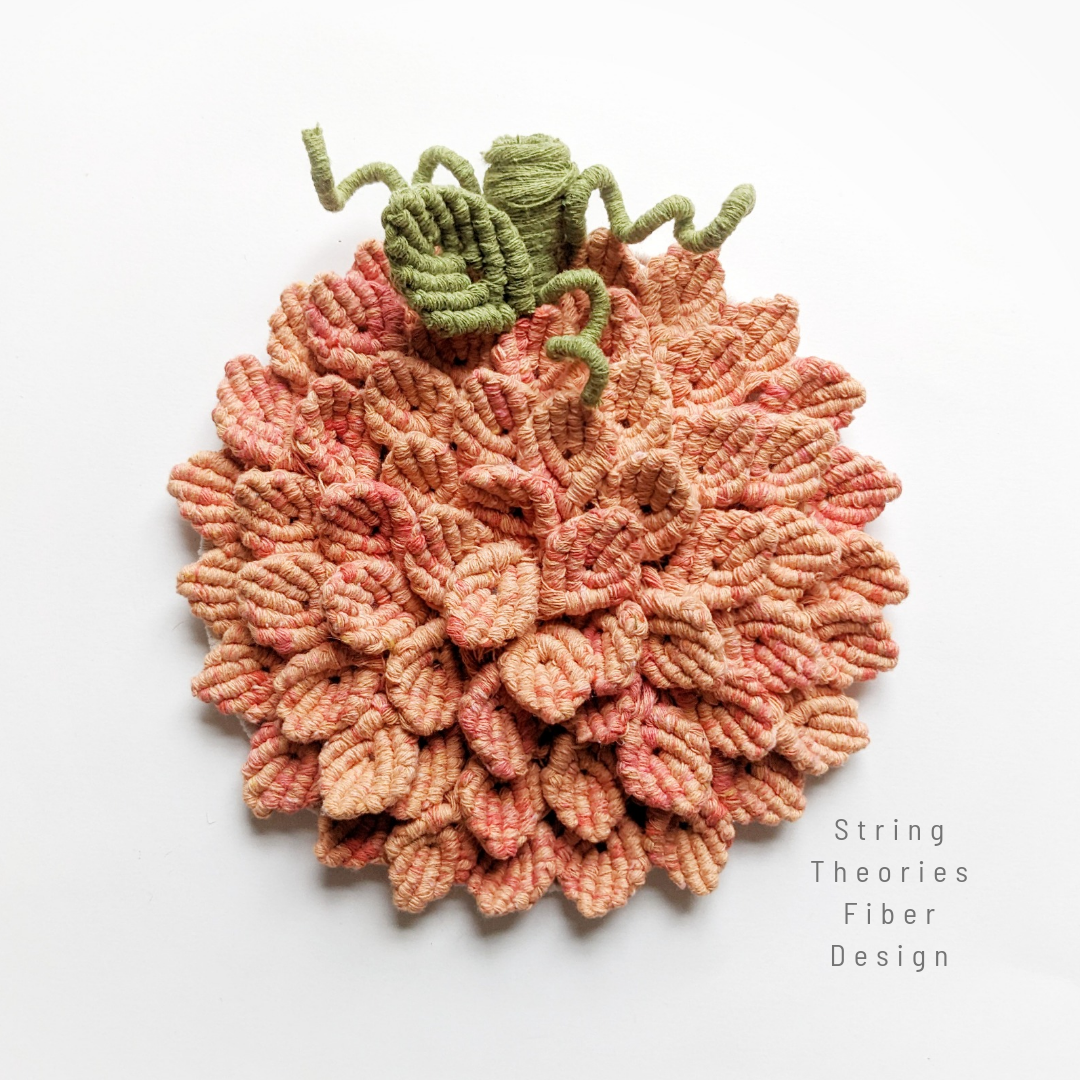 Macrame Hyrangea Pumpkin