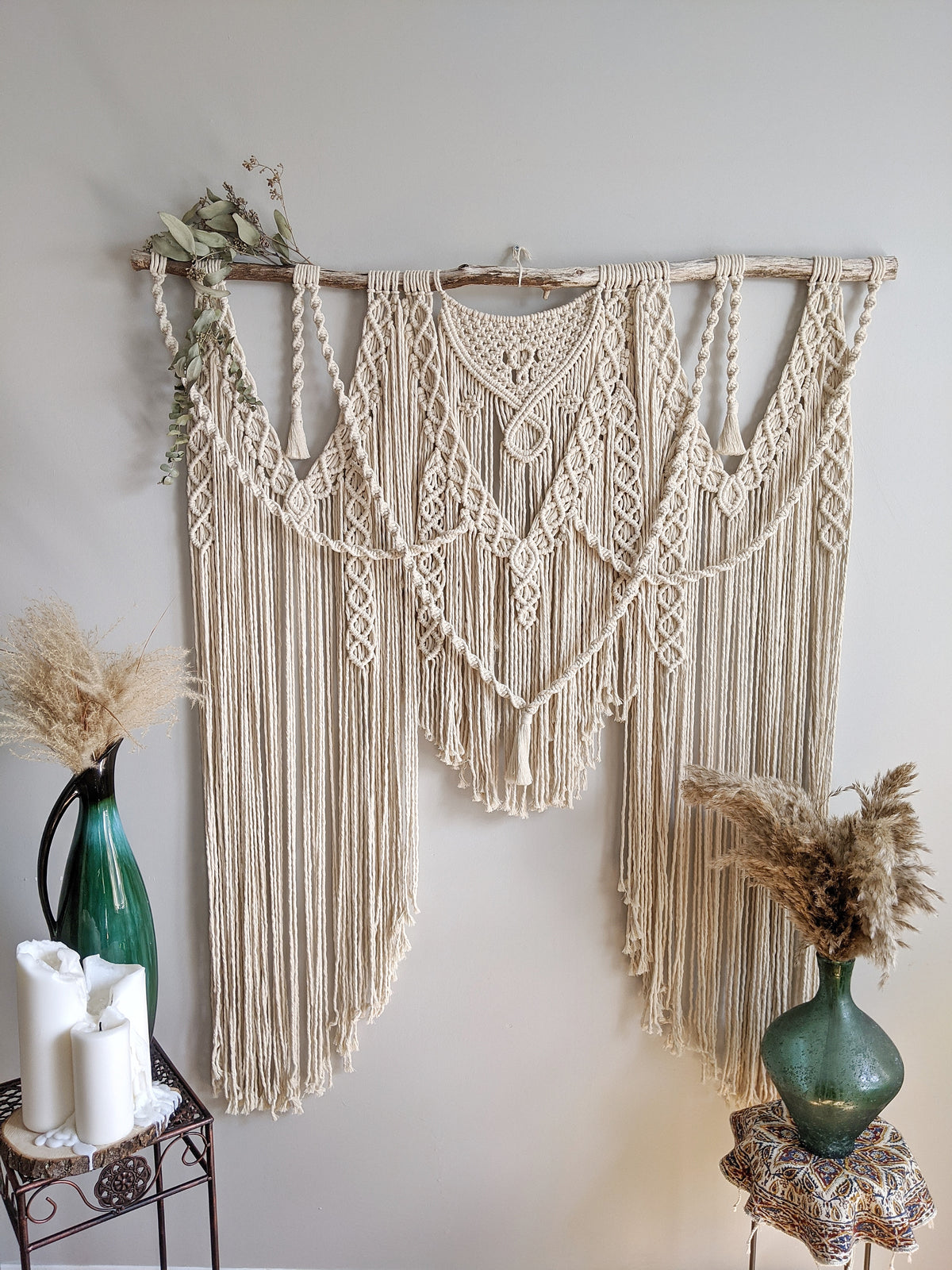 Macrame Wedding Backdrop // Macrame Ceremony Arch String Theories Fiber Design