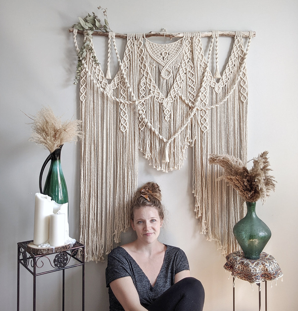 Macrame Wedding Backdrop // Macrame Ceremony Arch String Theories Fiber Design