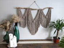 Load image into Gallery viewer, Macrame Wall Hanging - Triple Fringe String Theories Fiber Design
