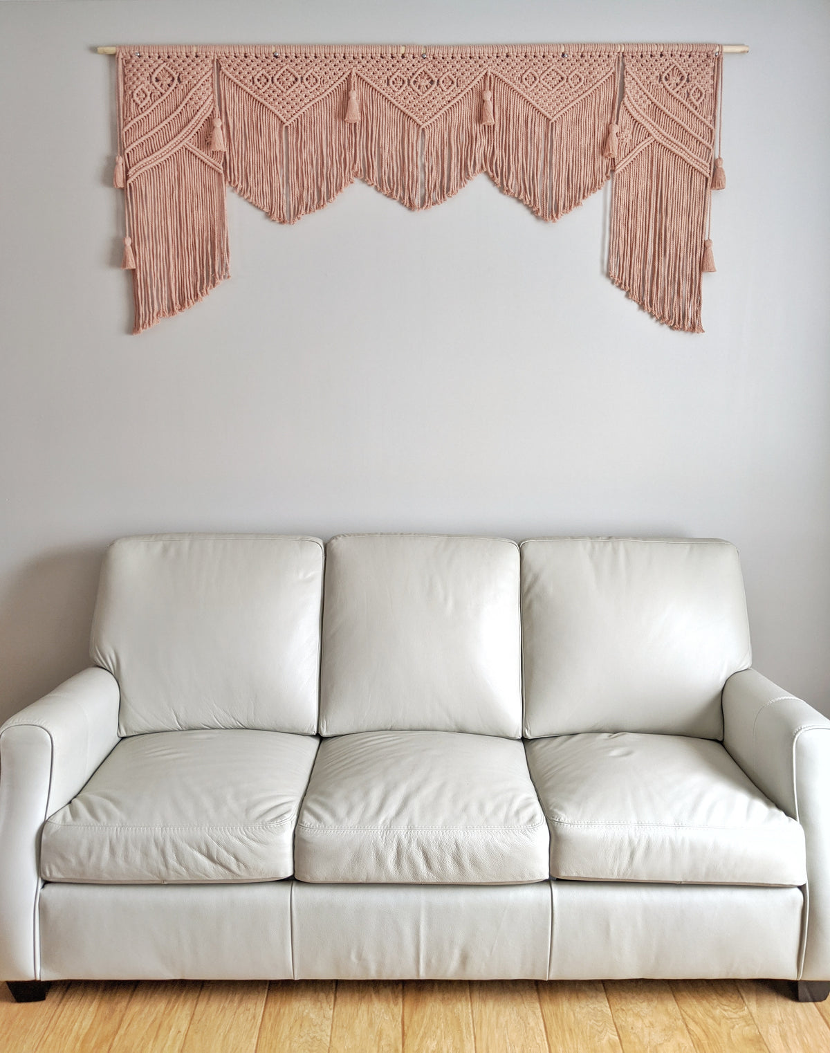 Pink Macrame Wedding Backdrop // Macrame Ceremony Arch String Theories Fiber Design