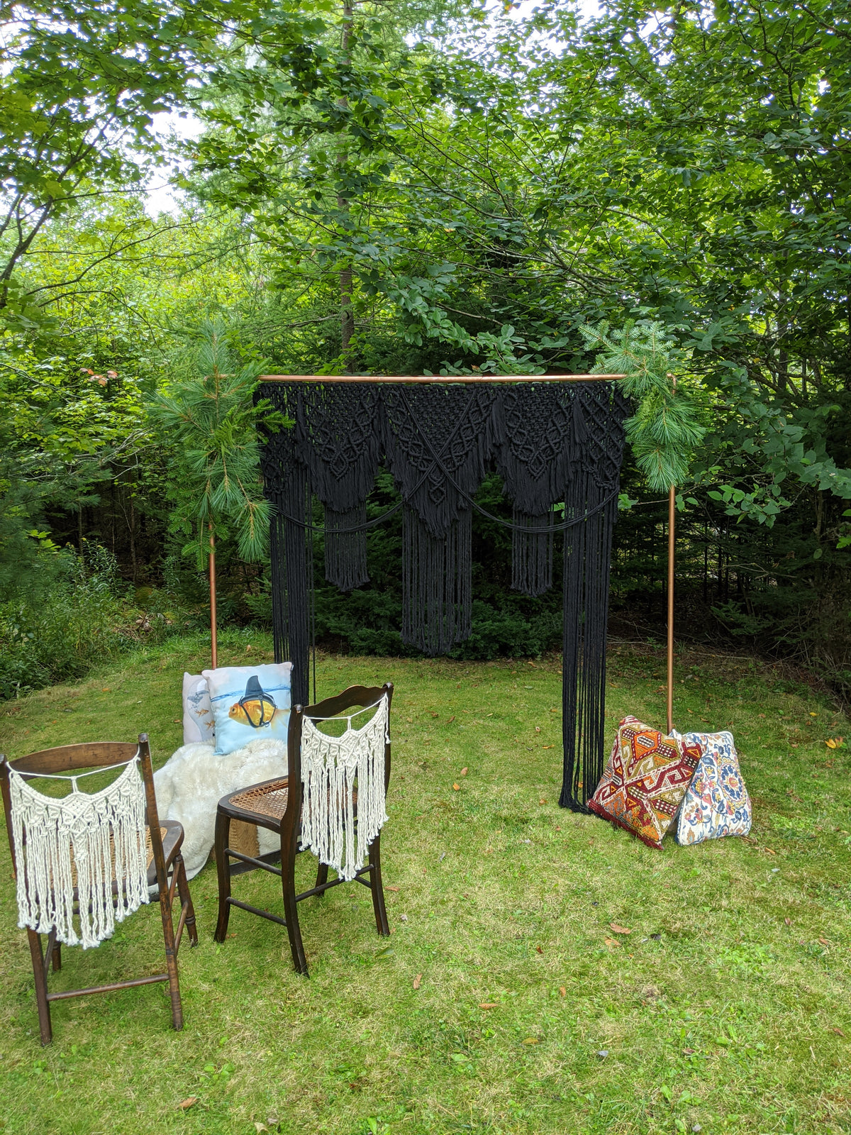 Macrame Chair Covers String Theories Fiber Design