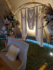 Macrame Wedding Backdrop // Macrame Ceremony Arch String Theories Fiber Design