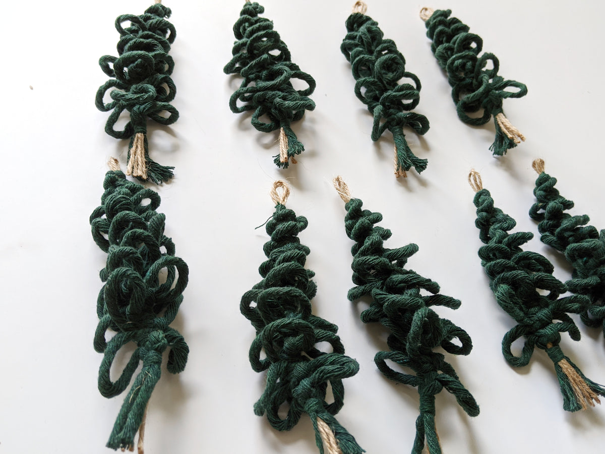 Macrame Christmas Tree Ornaments String Theories Fiber Design