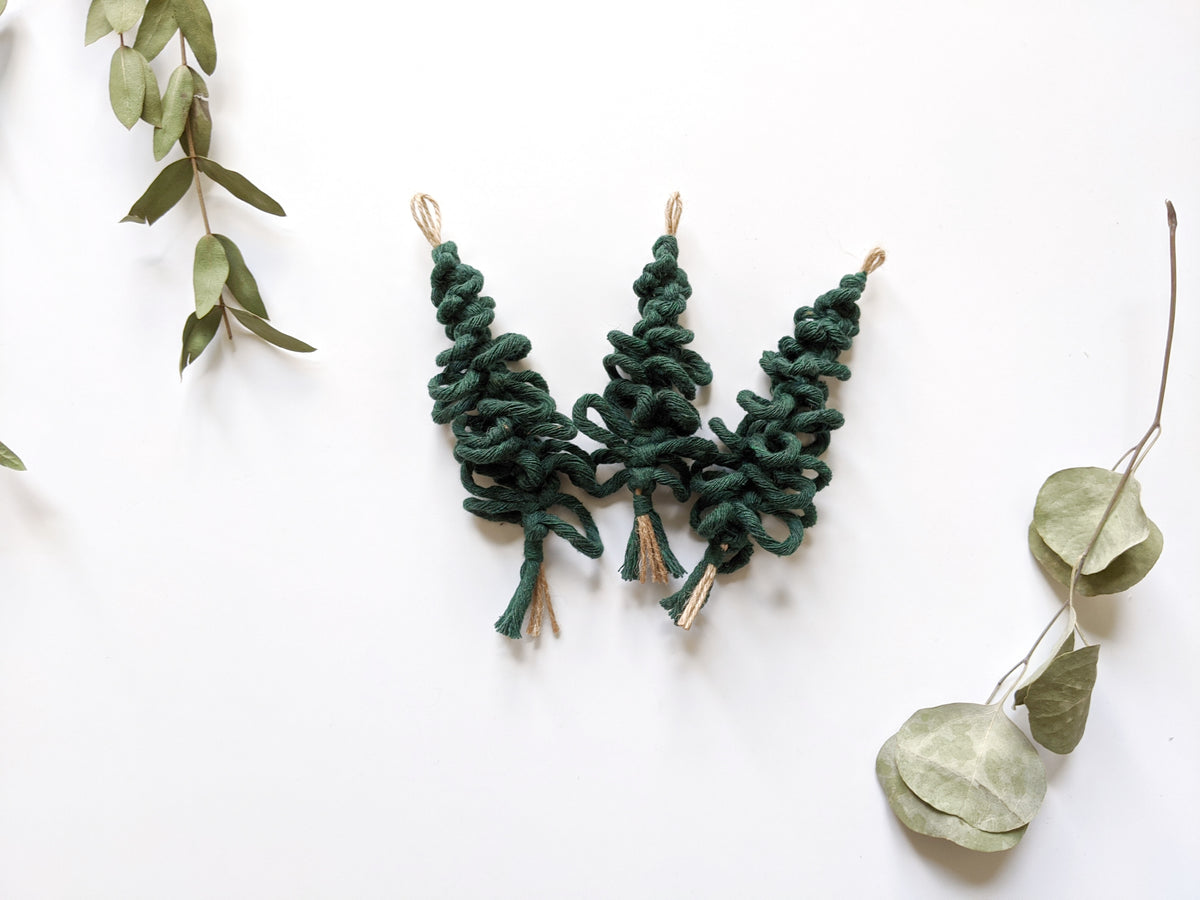 Macrame Christmas Tree Ornaments String Theories Fiber Design