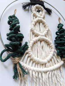 Macrame Snowman Wreath String Theories Fiber Design