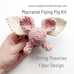 Macrame Flying Pig Kit