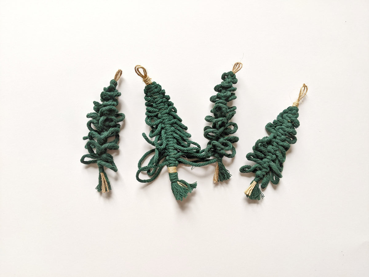 Macrame Christmas Tree Ornaments String Theories Fiber Design