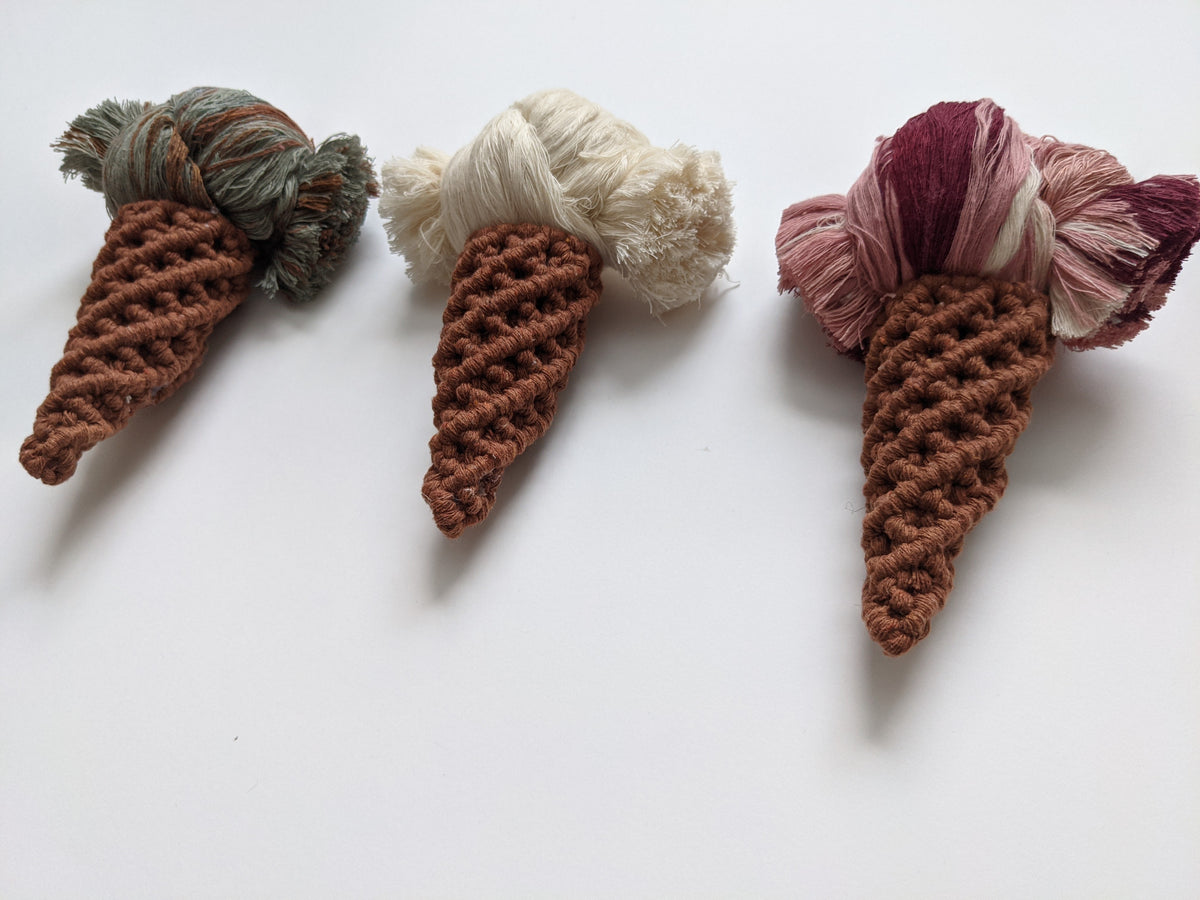 Macrame Ice Cream Sculpture String Theories Fiber Design
