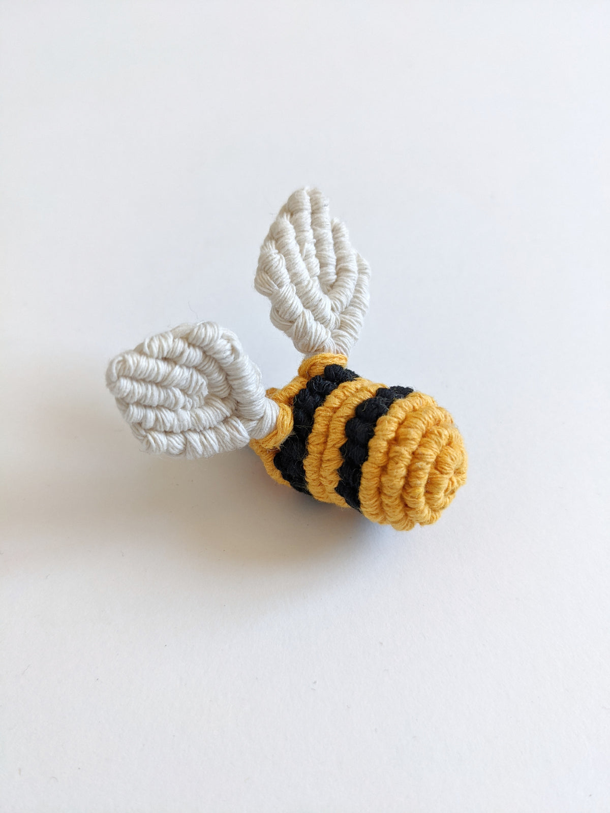 Macrame Mini Honey Bee Sculpture - Pack of 5 Bees String Theories Fiber Design