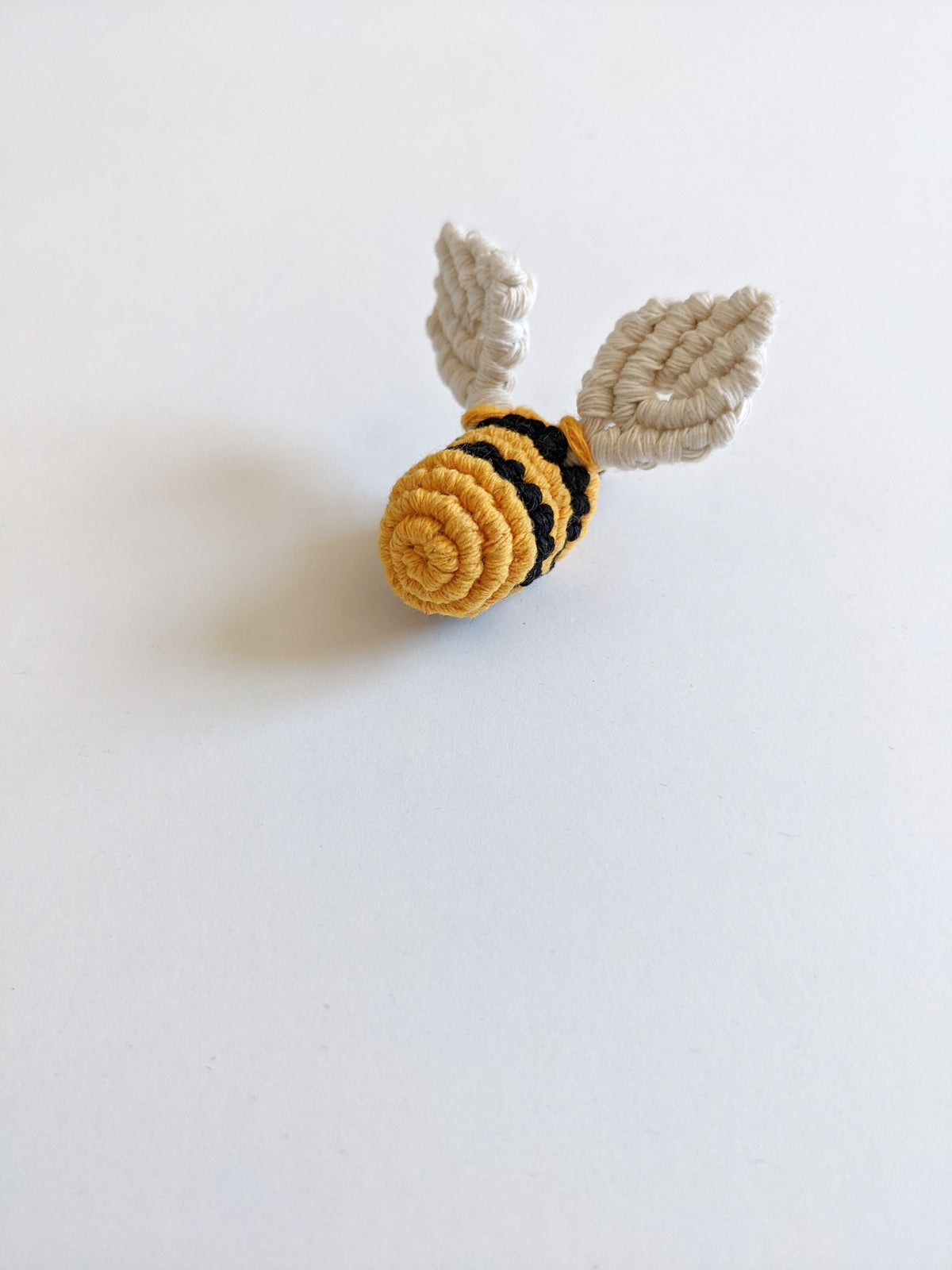Macrame Mini Honey Bee Sculpture - Pack of 5 Bees String Theories Fiber Design