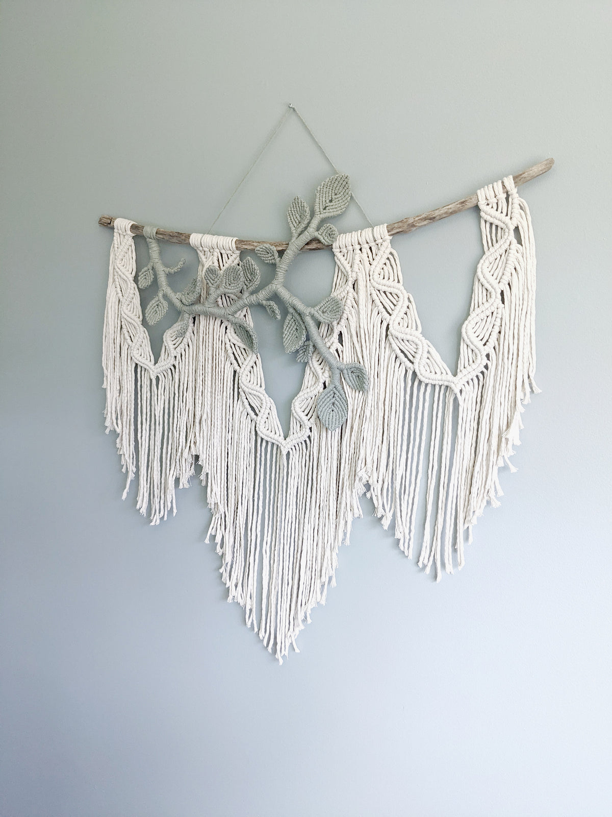 Macrame Wall Hanging with Vines String Theories Fiber Design
