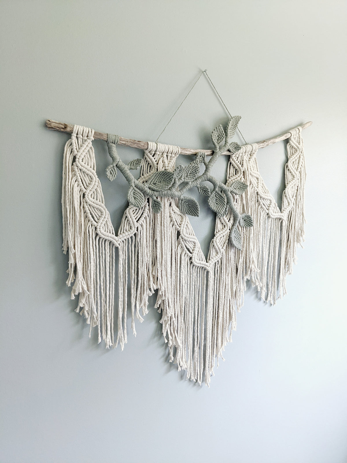 Macrame Wall Hanging with Vines String Theories Fiber Design