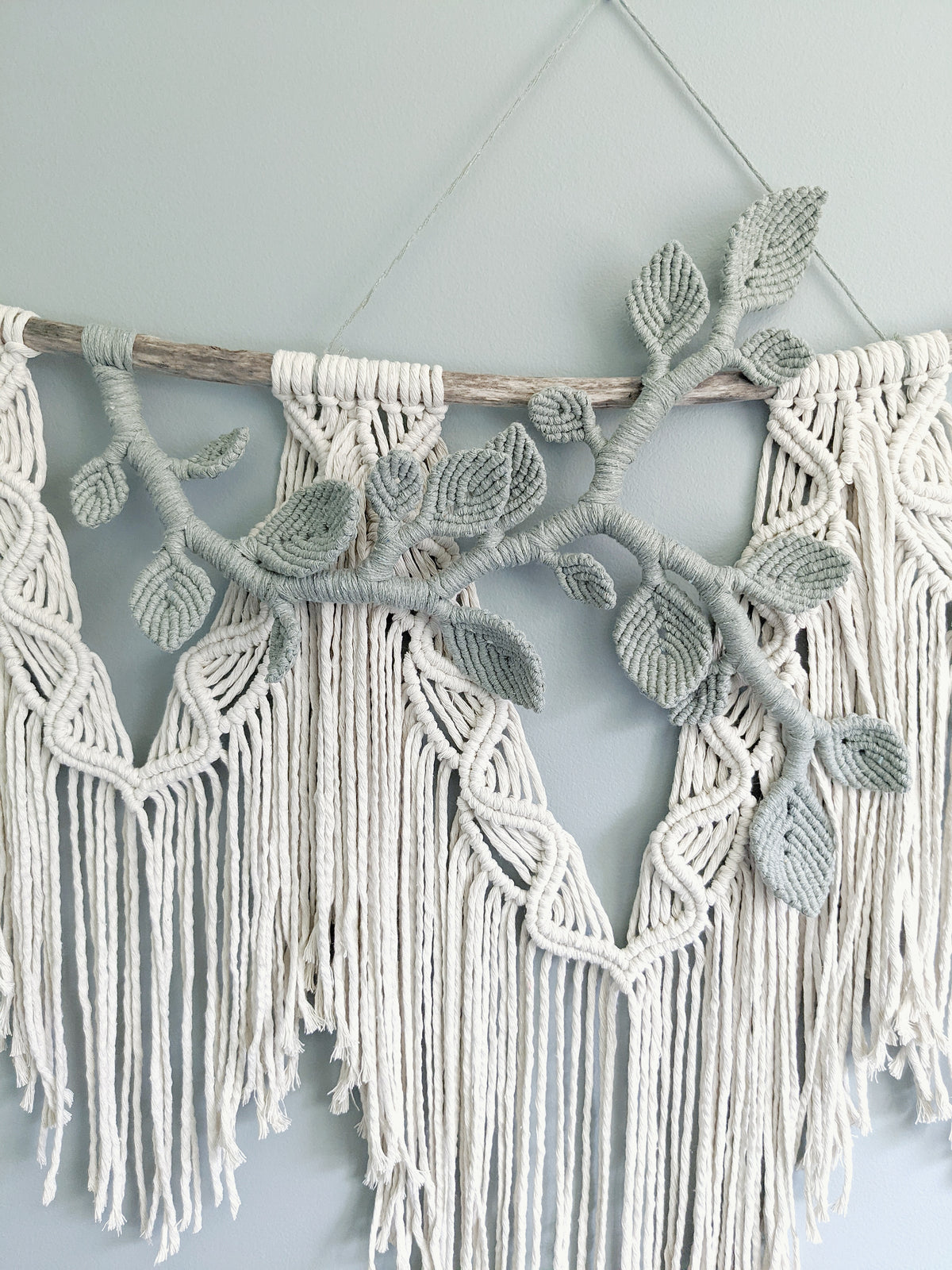 Macrame Wall Hanging with Vines String Theories Fiber Design