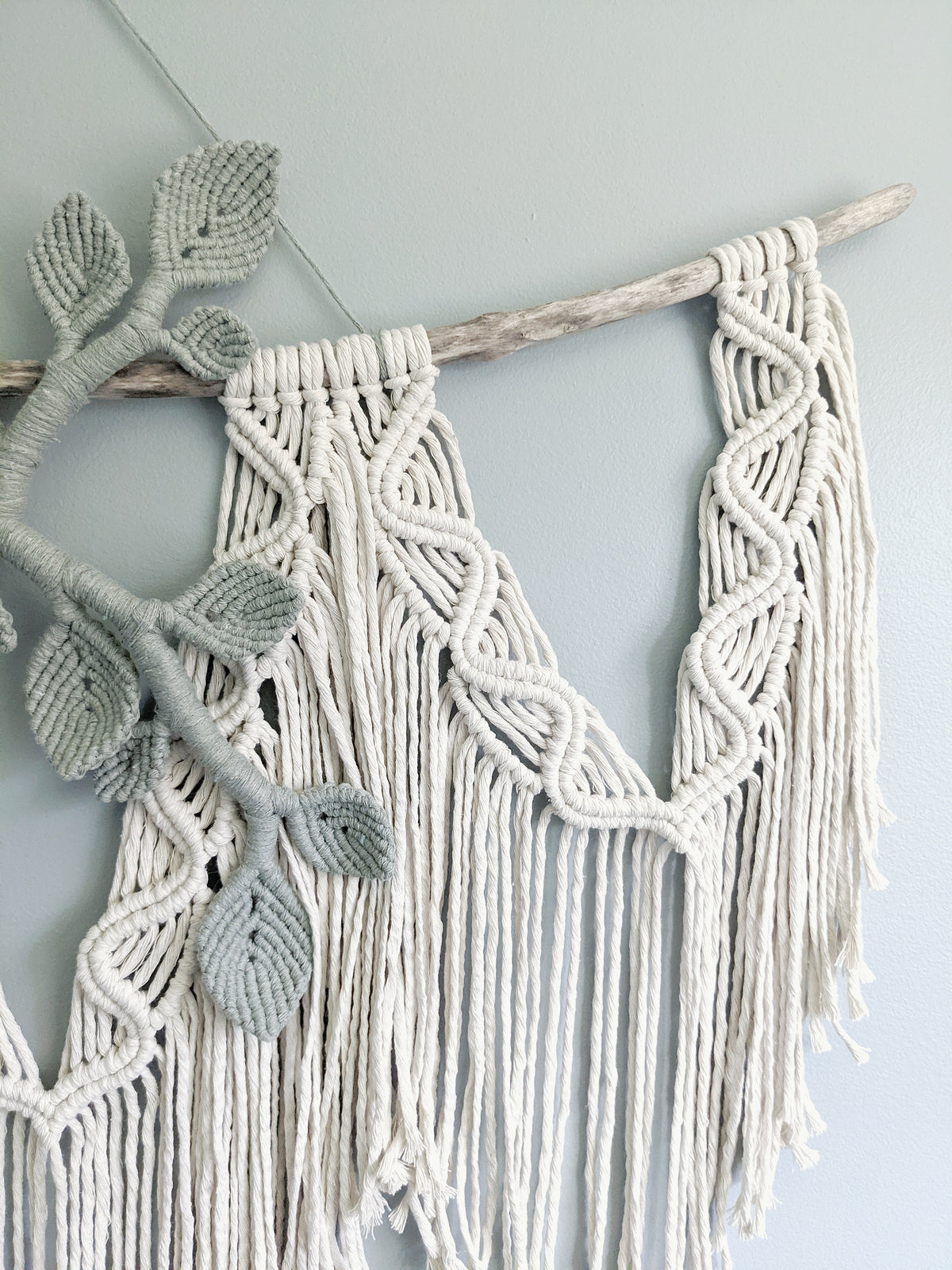 Macrame Wall Hanging with Vines String Theories Fiber Design