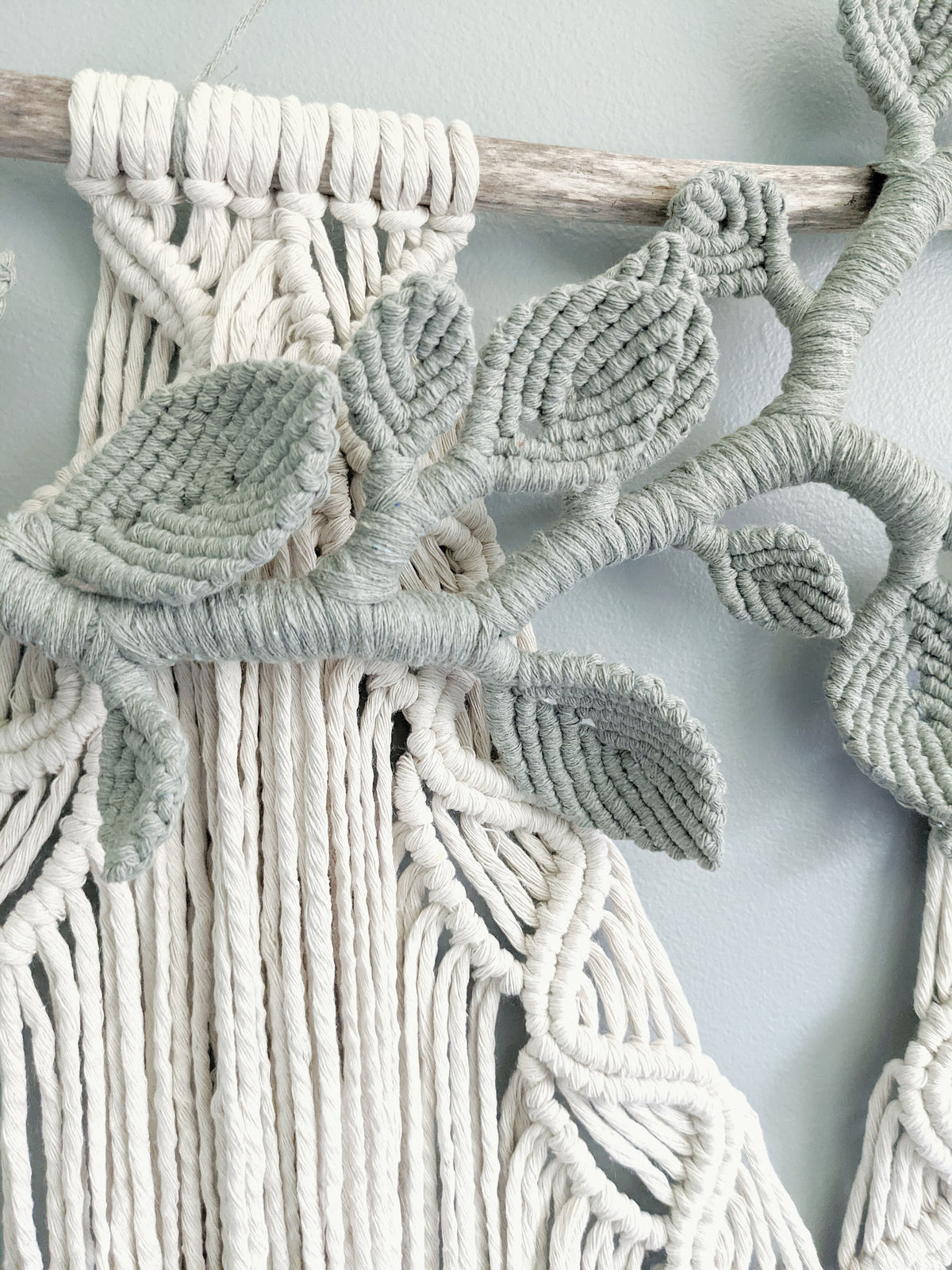 Macrame Wall Hanging with Vines String Theories Fiber Design