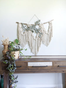 Macrame Wall Hanging with Vines String Theories Fiber Design