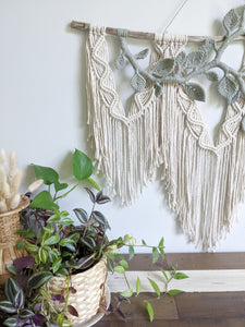 Macrame Wall Hanging with Vines String Theories Fiber Design