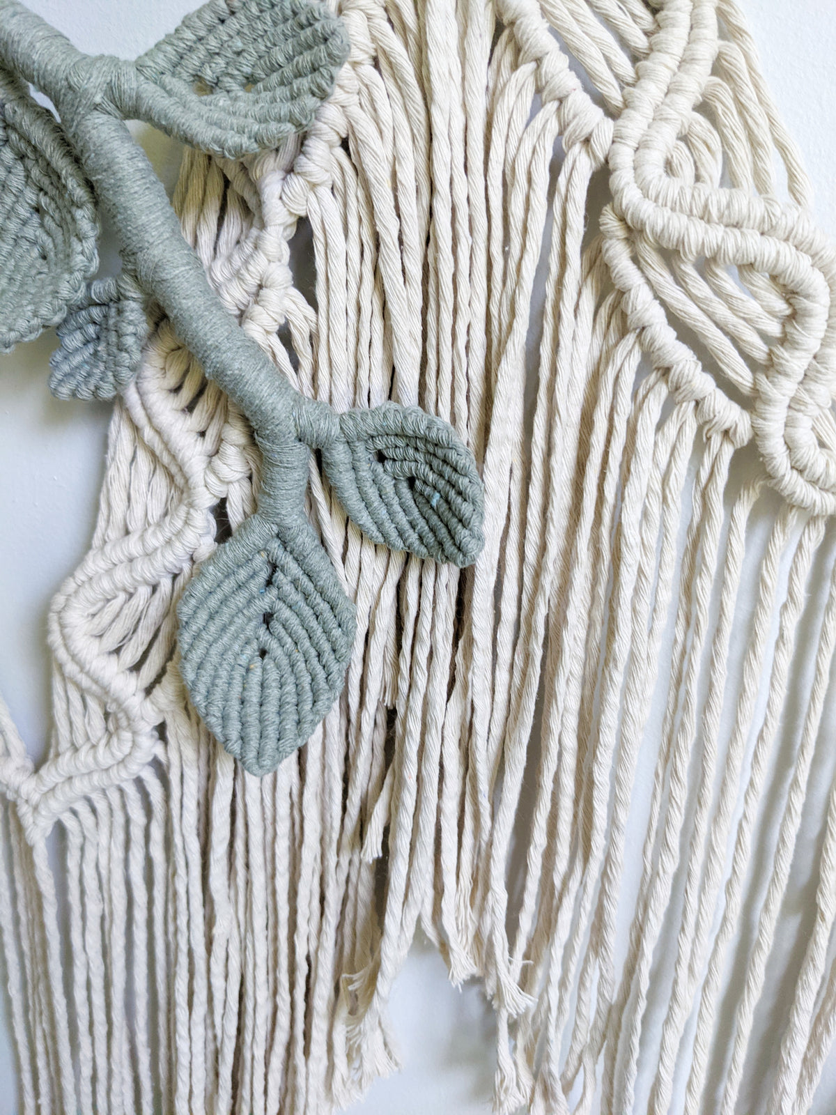 Macrame Wall Hanging with Vines String Theories Fiber Design