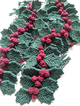 Load image into Gallery viewer, Macrame Holly Berry Ornaments String Theories Fiber Design

