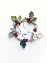 Load image into Gallery viewer, Macrame Leafy Ornaments on Driftwood
