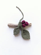 Load image into Gallery viewer, Macrame Leafy Ornaments on Driftwood
