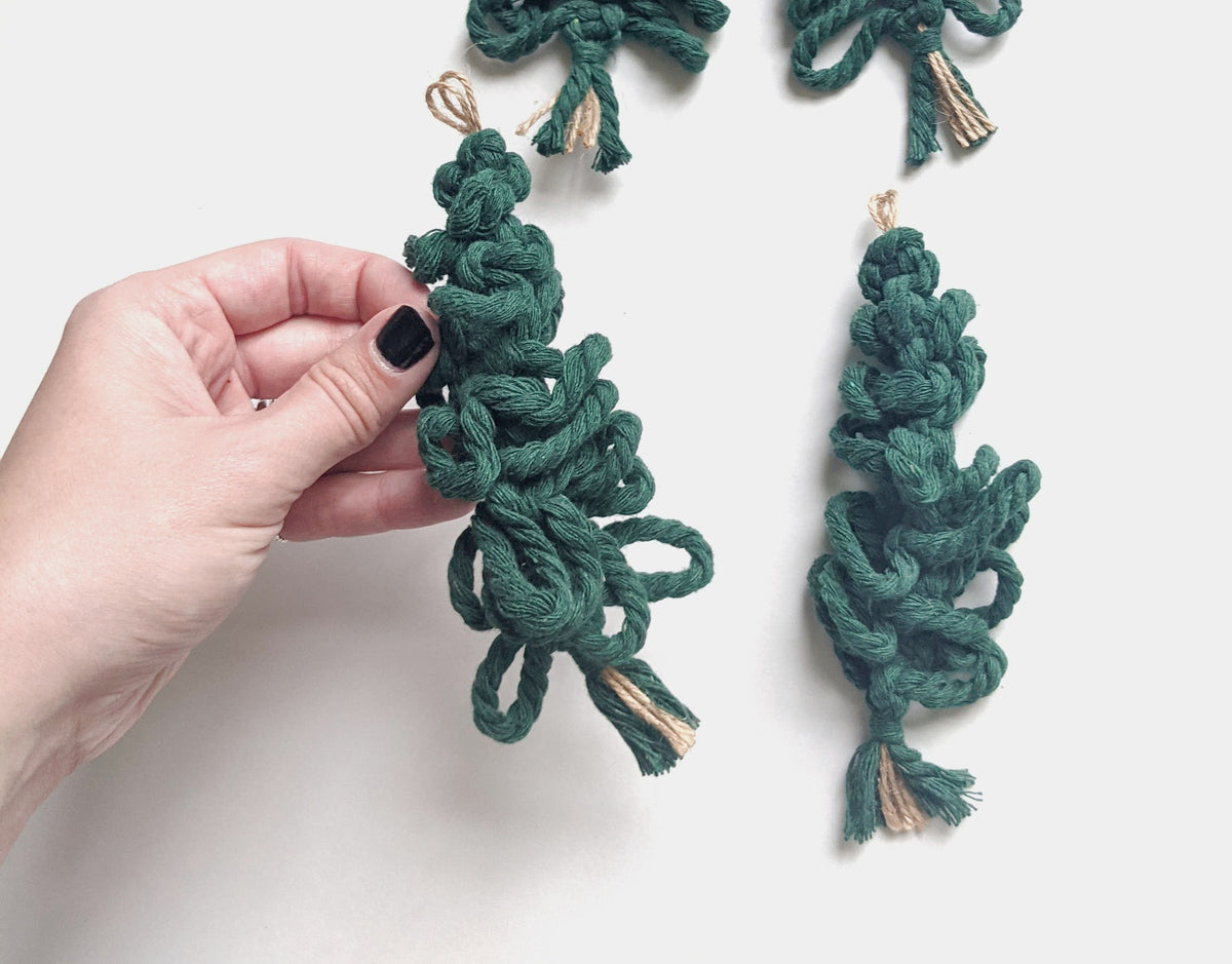 Macrame Christmas Tree Ornaments String Theories Fiber Design