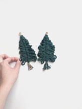 Load image into Gallery viewer, Macrame Christmas Tree Ornaments String Theories Fiber Design

