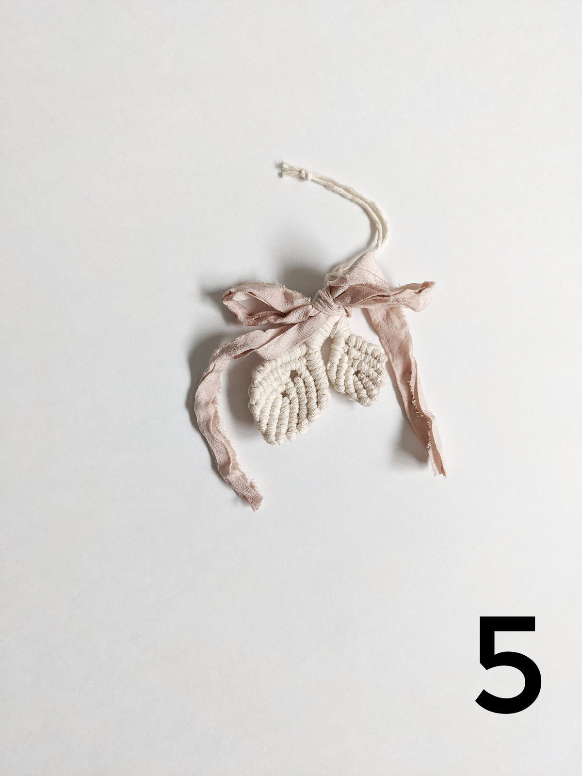 Silk Ribbon Macrame Christmas Ornaments