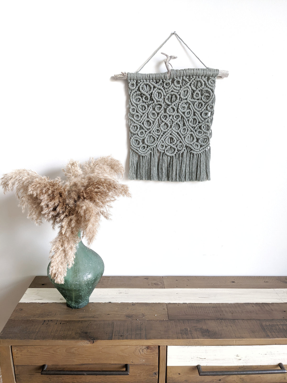 Macrame Wall Hanging on Driftwood