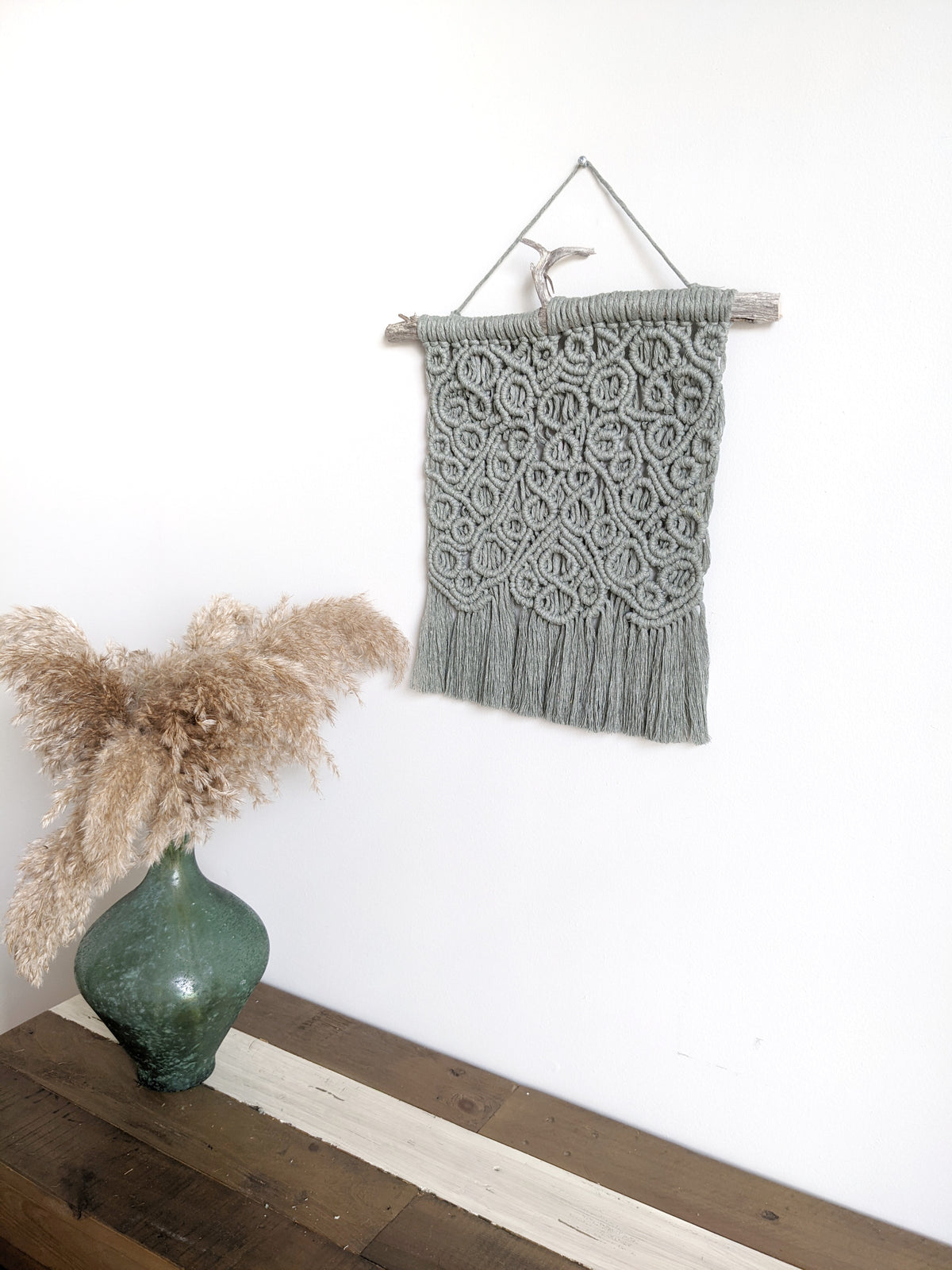 Macrame Wall Hanging on Driftwood