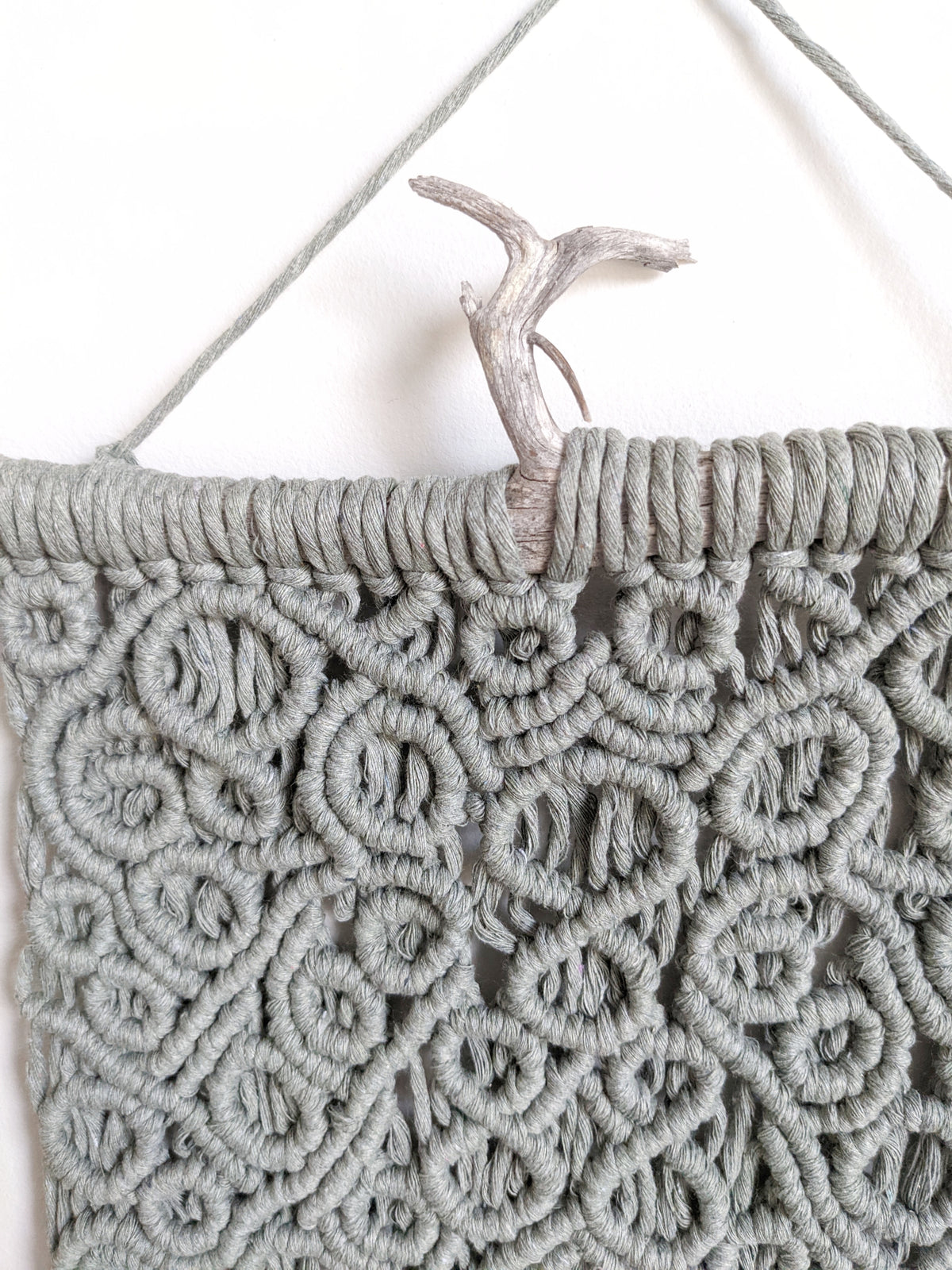 Macrame Wall Hanging on Driftwood
