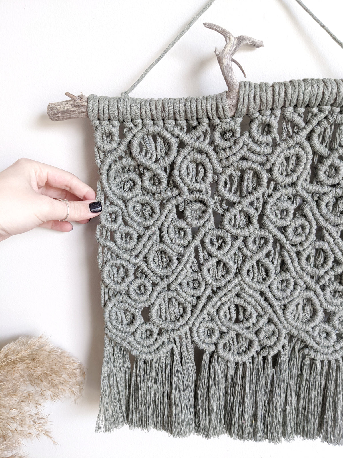 Macrame Wall Hanging on Driftwood