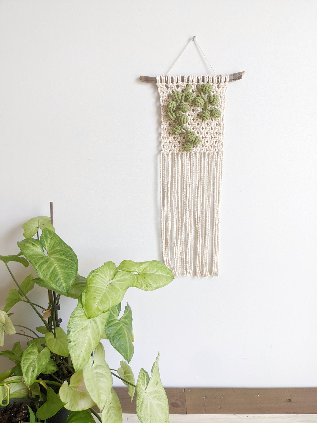 Macrame String of Pearls Wall Hanging String Theories Fiber Design