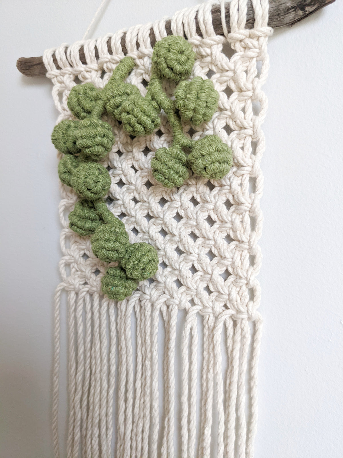 Macrame String of Pearls Wall Hanging String Theories Fiber Design
