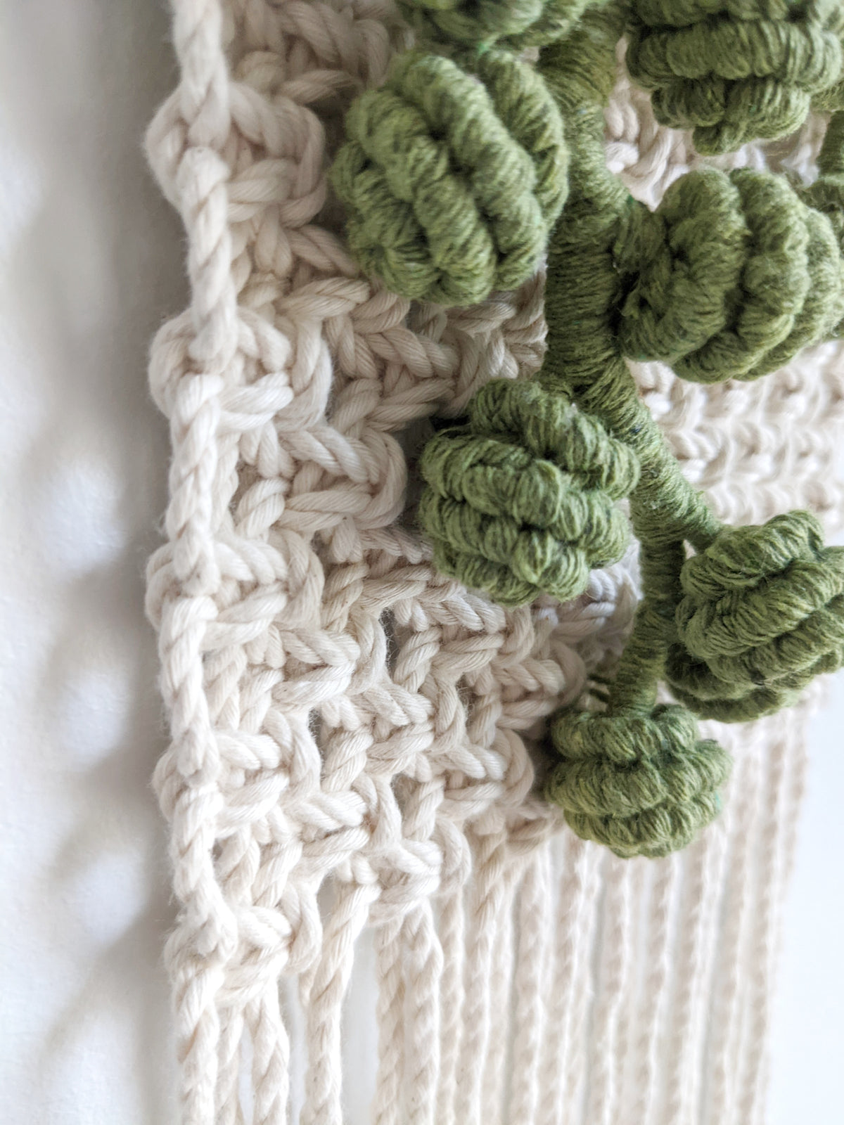 Macrame String of Pearls Wall Hanging String Theories Fiber Design