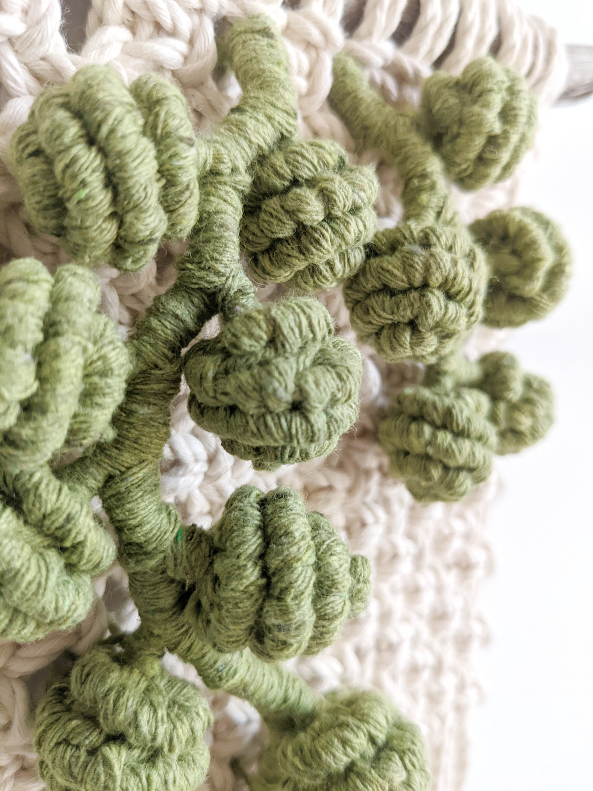 Macrame String of Pearls Wall Hanging String Theories Fiber Design