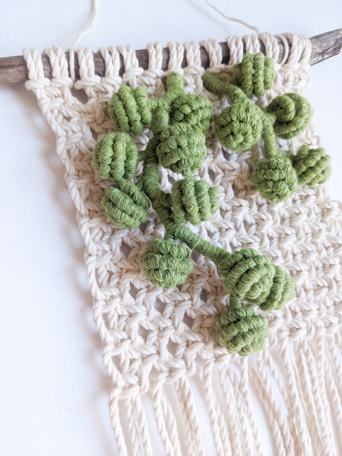 Macrame String of Pearls Wall Hanging String Theories Fiber Design