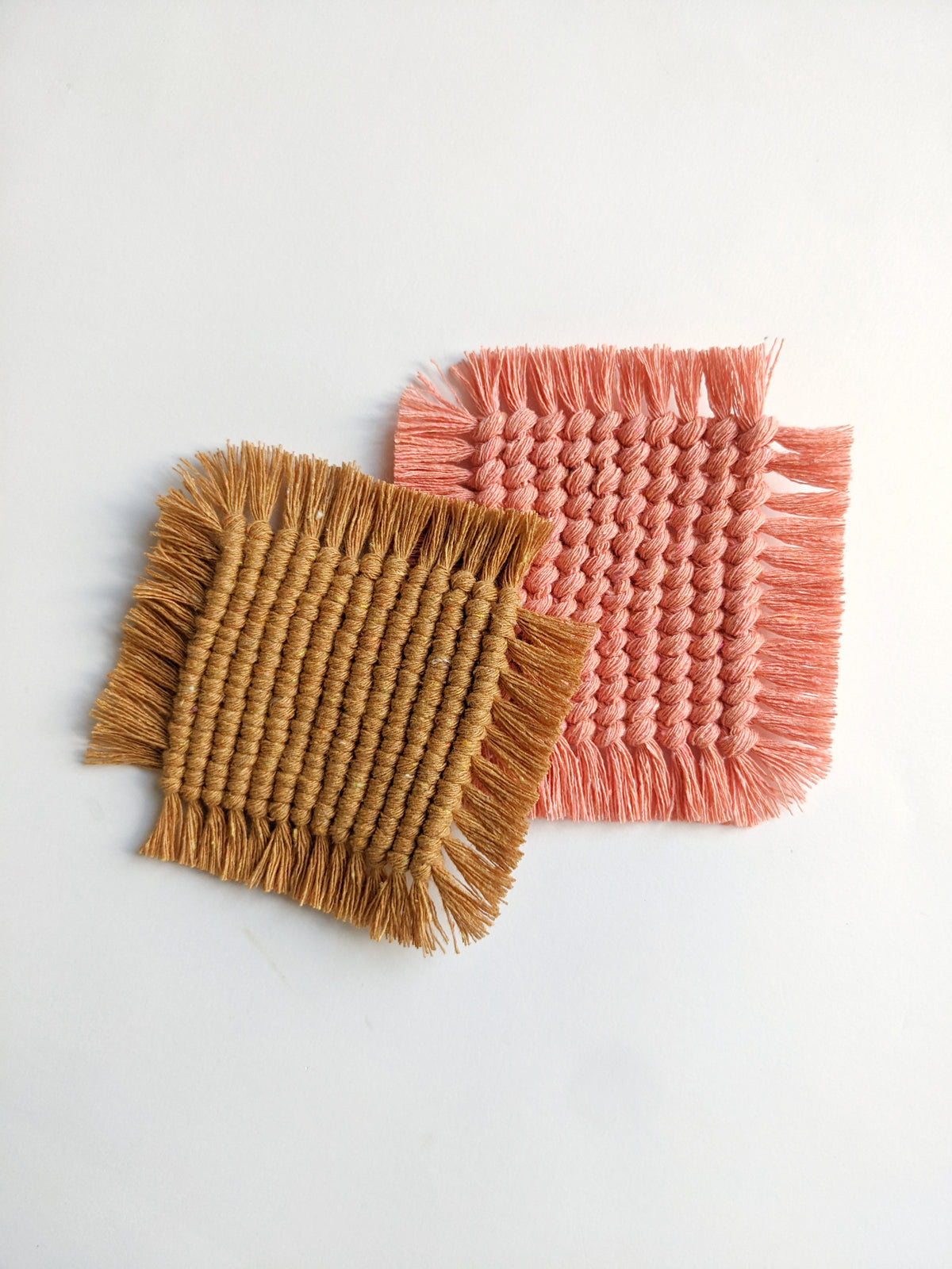 Macrame Coaster DIY Kit - Set of 4 String Theories Fiber Design