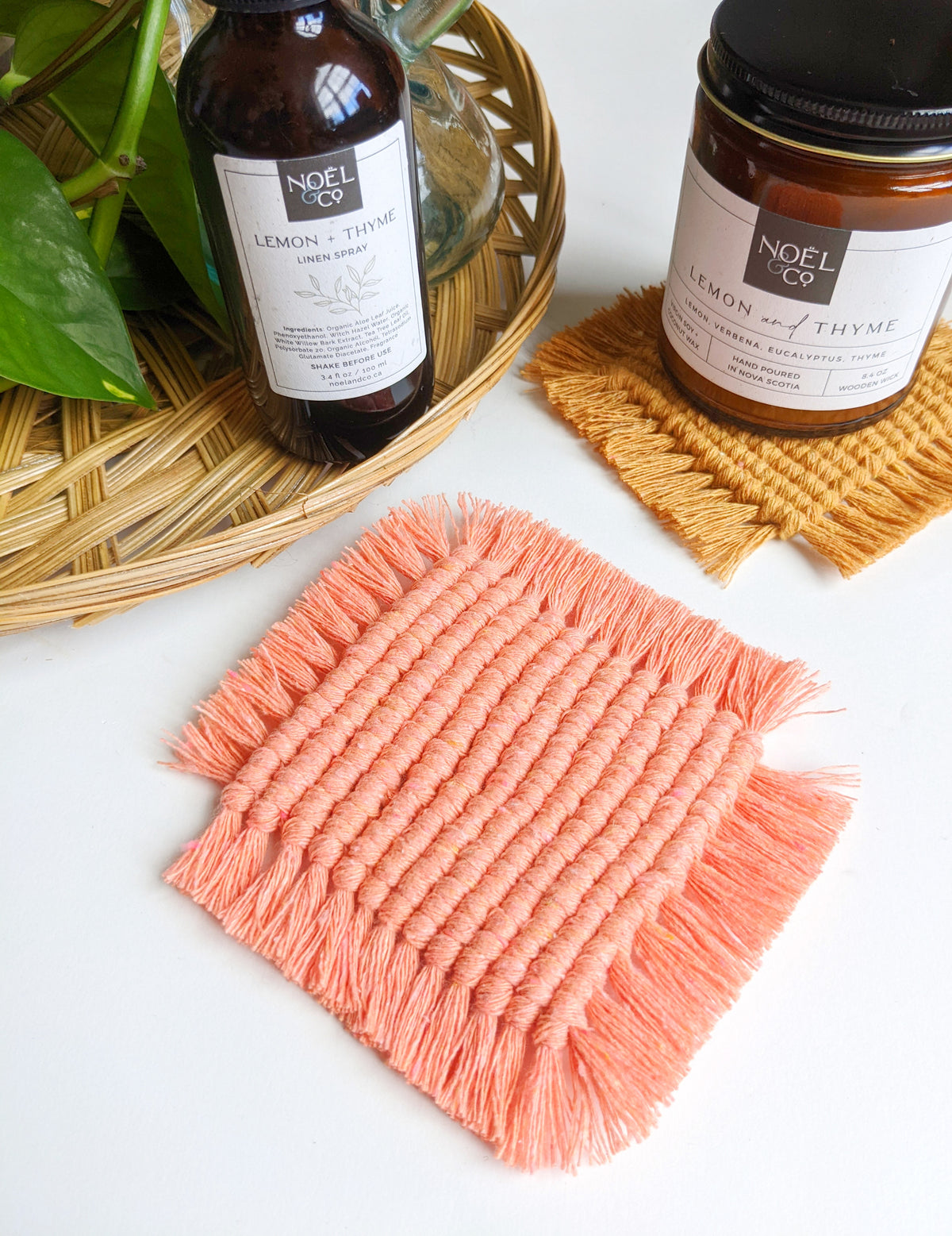 Macrame Coaster DIY Kit - Set of 4 String Theories Fiber Design
