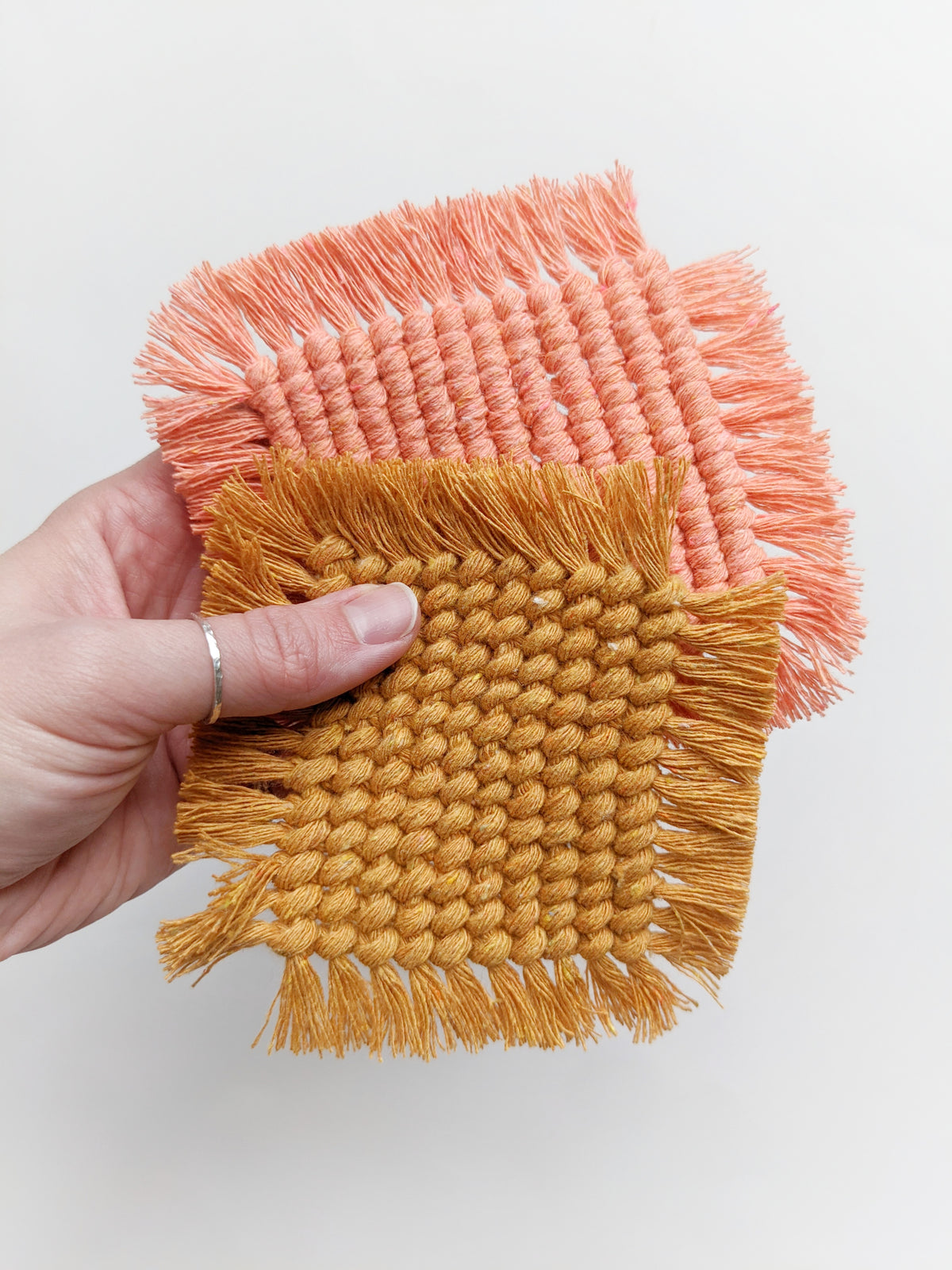Macrame Coaster DIY Kit - Set of 4 String Theories Fiber Design