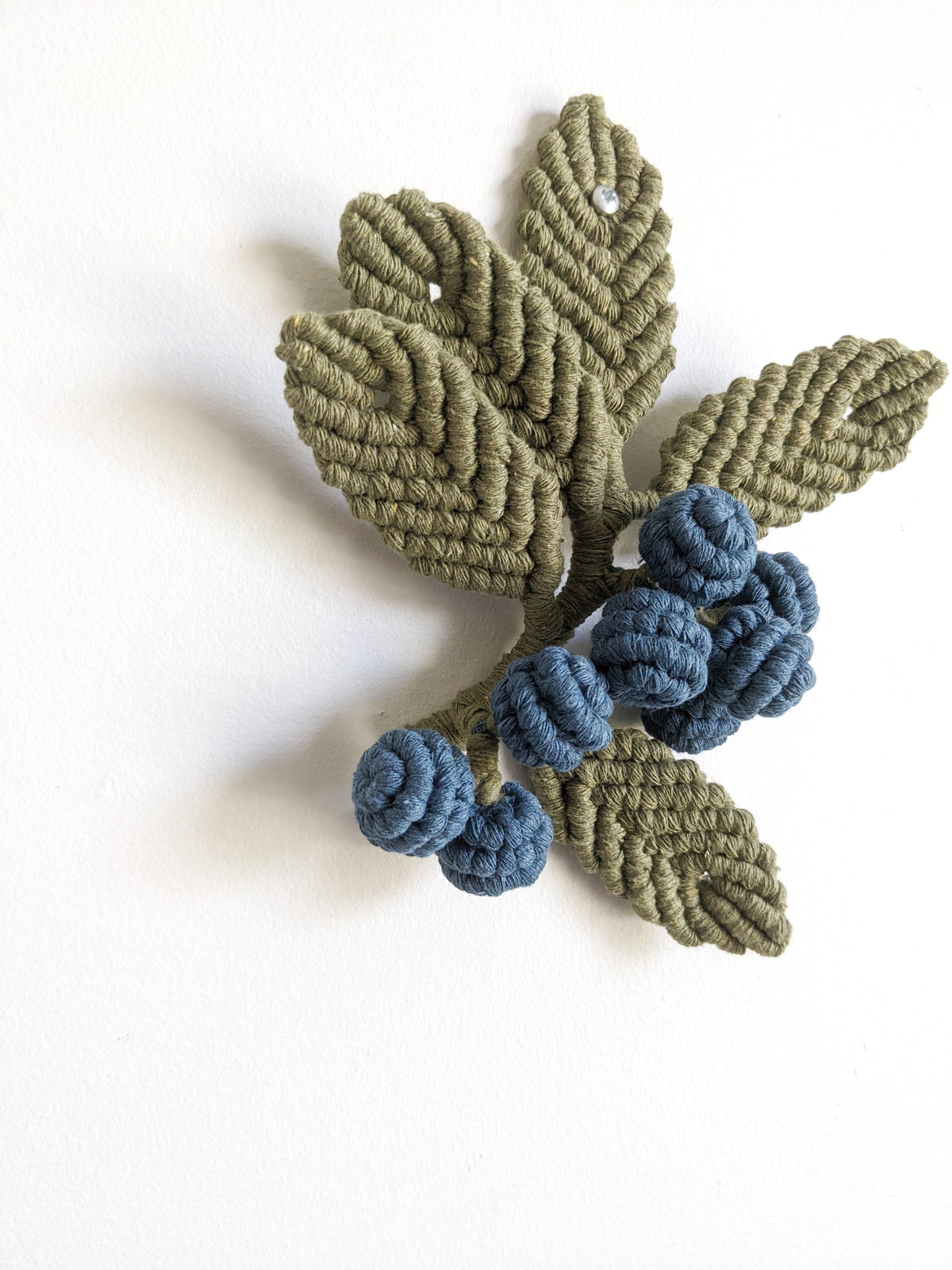 Macrame Blueberry Vine Sculpture String Theories Fiber Design
