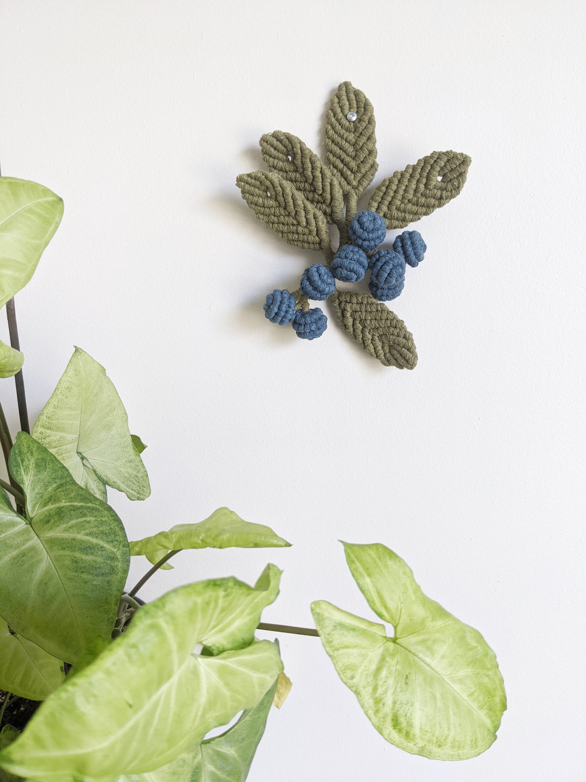 Macrame Blueberry Vine Sculpture String Theories Fiber Design
