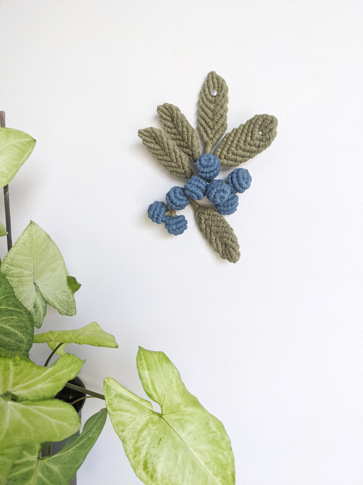Macrame Blueberry Vine Sculpture String Theories Fiber Design